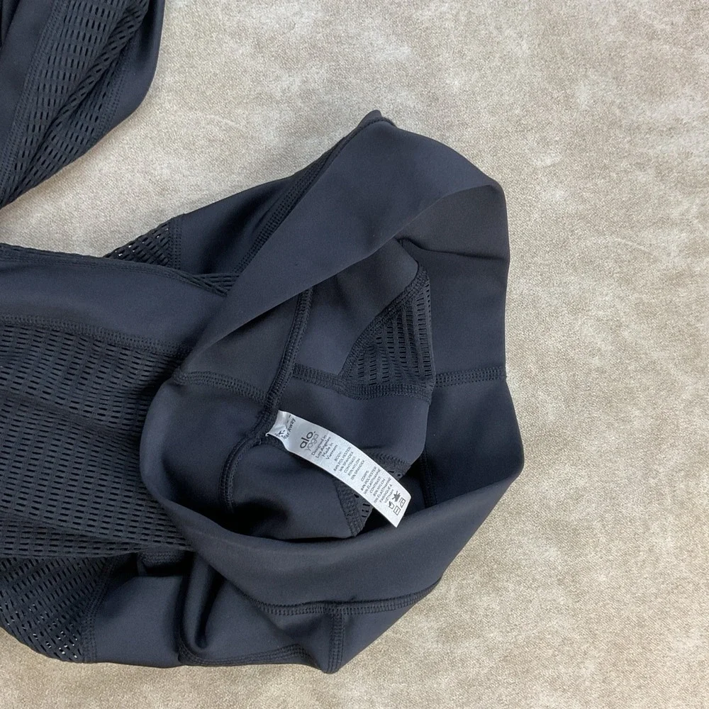Alo Yoga Airlift Leggings Sz M Energize Sheer Mesh Cut-Out High-Waist Pants